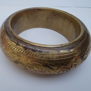 Vintage Bangle Brass Bracelet